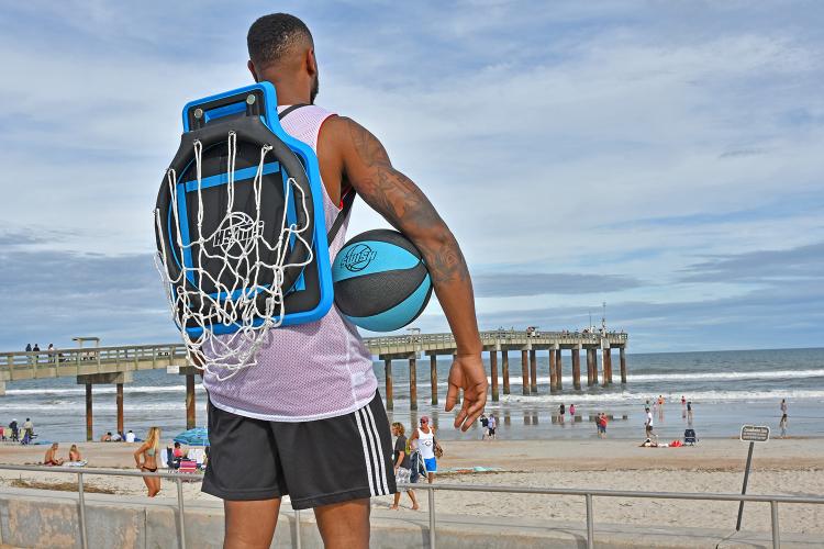 Swish Portable Hoop - Folding Portable Basketball Hoop You Can Wear Like a Backpack