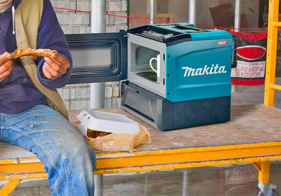 This Portable Microwave Is Perfect For Camping Or On The Job Site