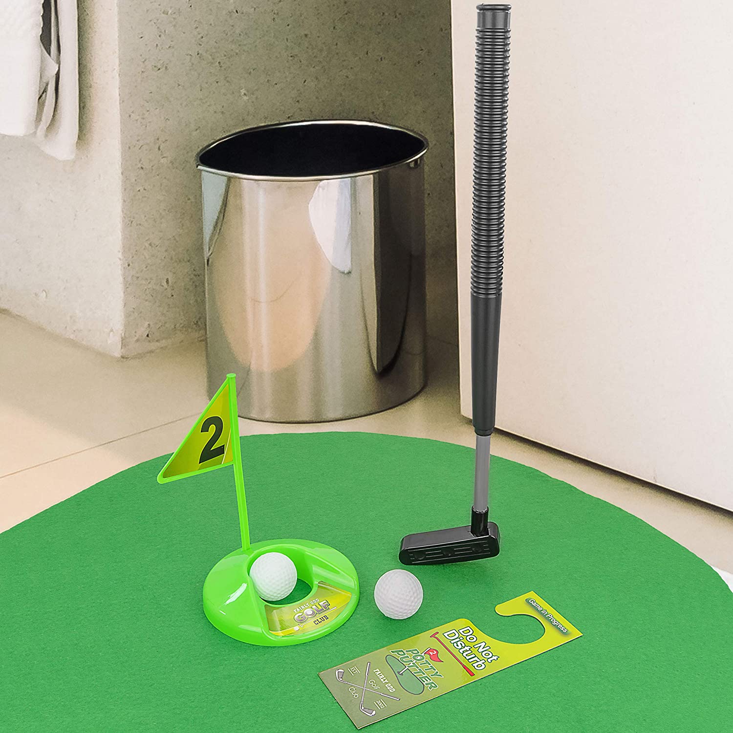 This Toilet Putting Green Lets You Practice Your Putting While On The Can