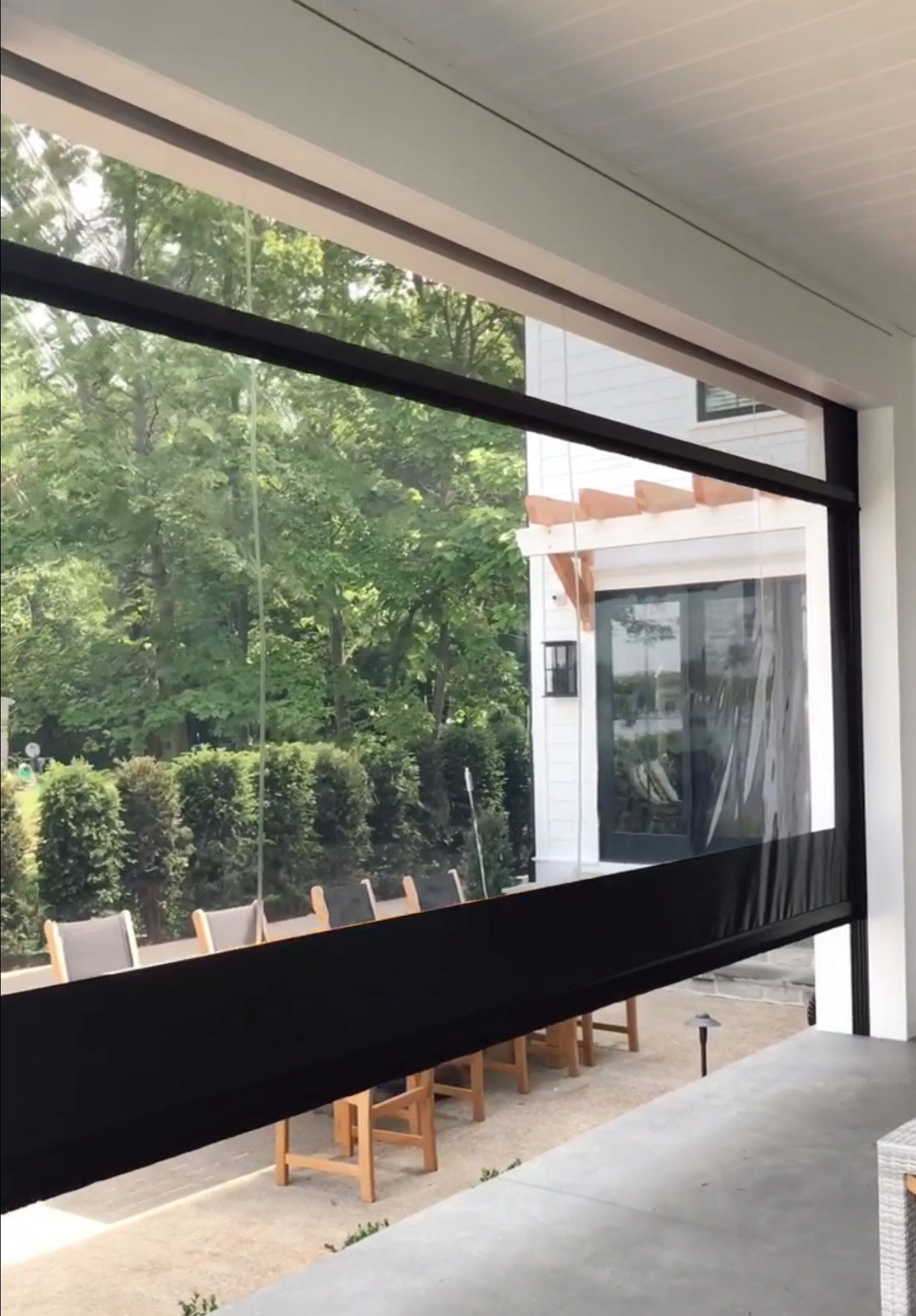 Power Screens Automatically Screen-In Your Patio With The Push of a Button - Automatic power patio screens