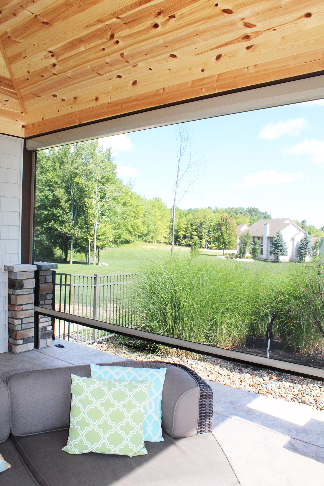 Power Screens Automatically Screen-In Your Patio With The Push of a Button - Automatic power patio screens