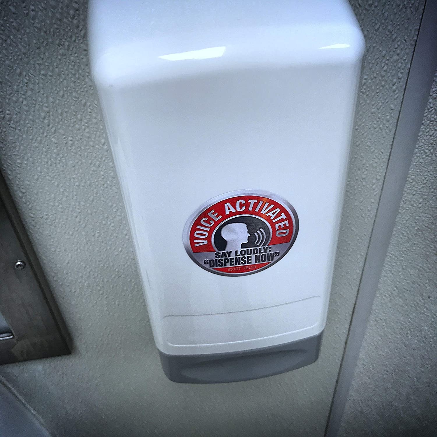 Prank Voice Activated Paper Towel Now Sticker