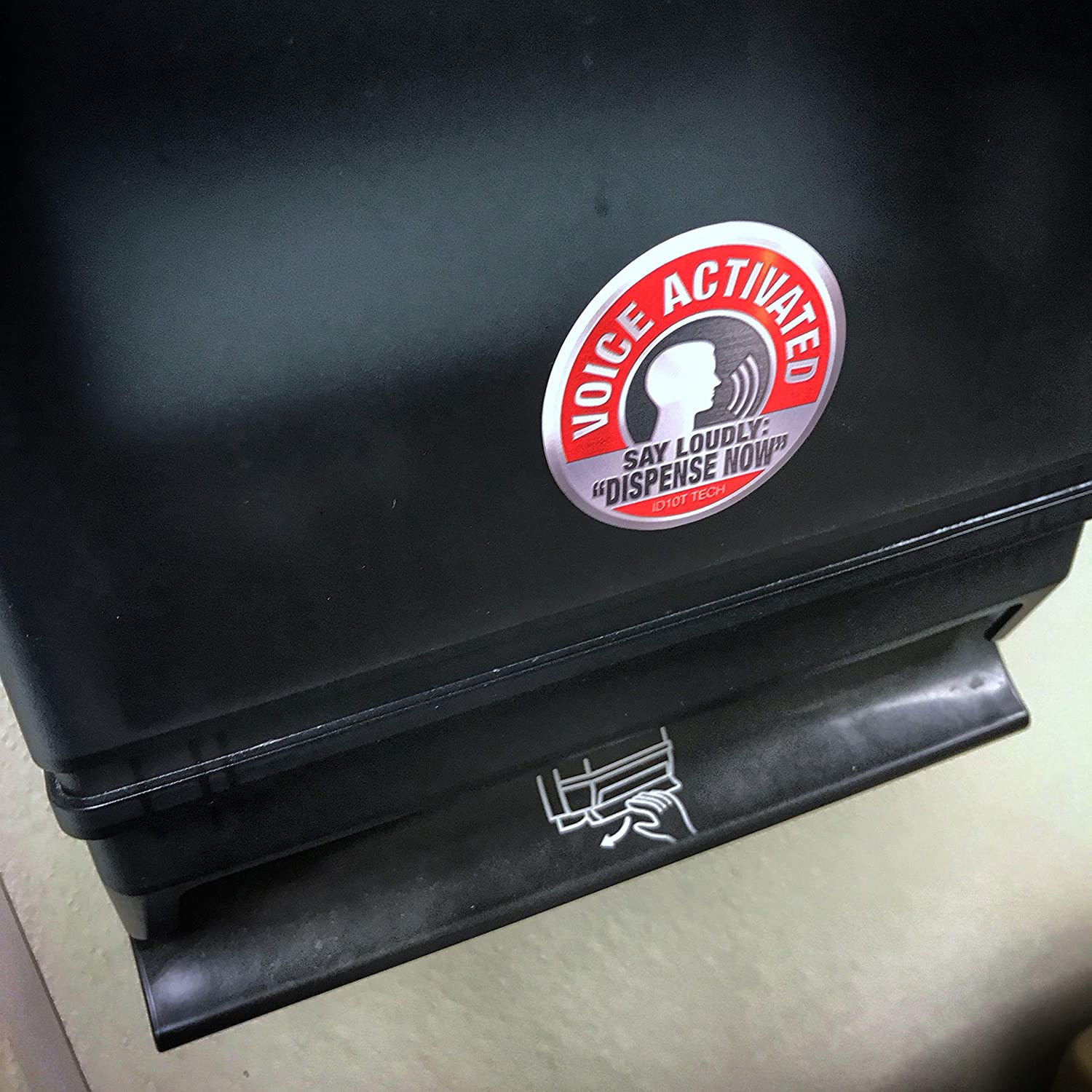 These Prank Voice Activated Stickers Make People Yell 'Paper Towel Now'