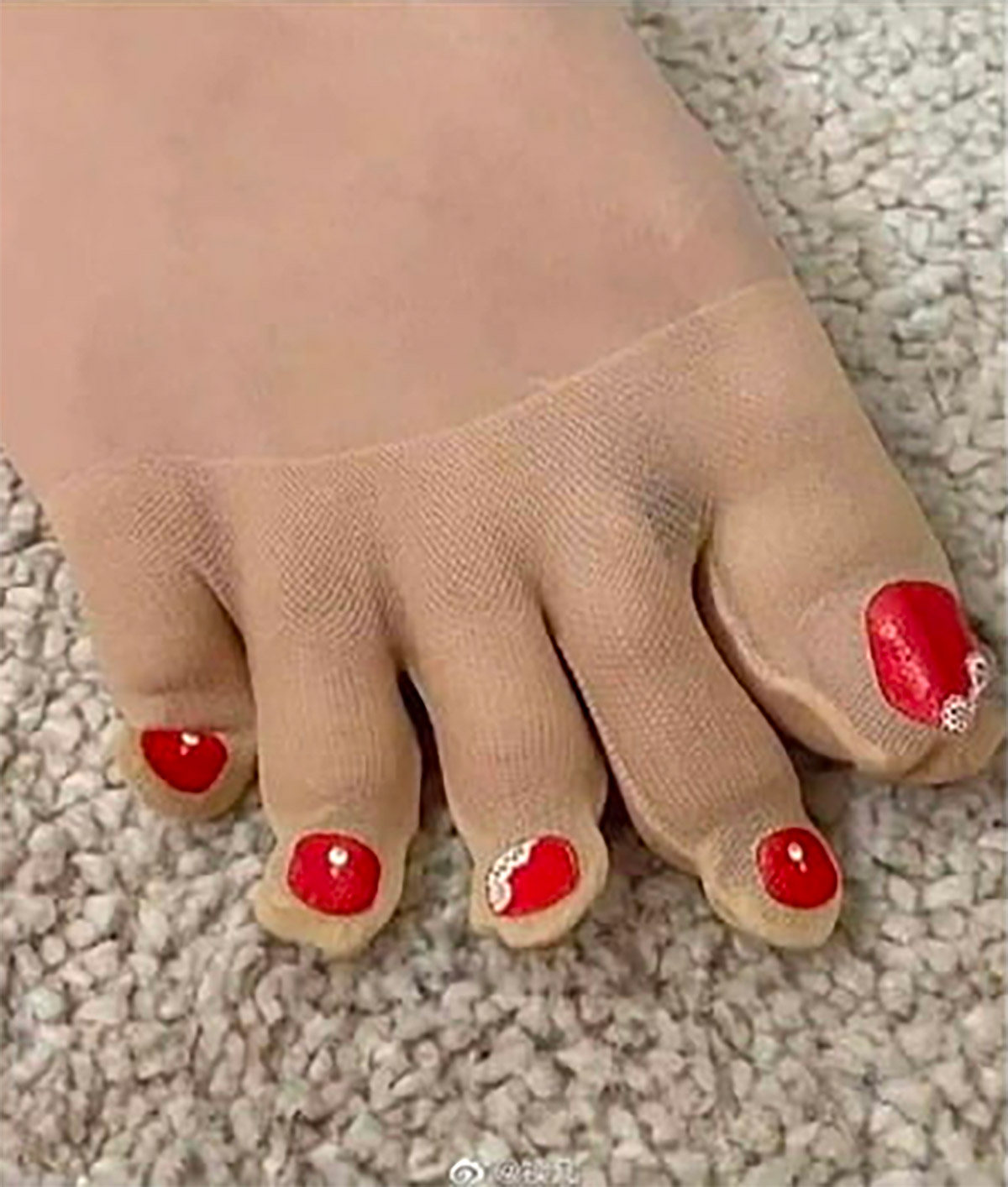 Pre Painted Toenails Stockings 2054 