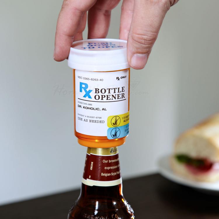 Prescription Pill Bottle Beer Bottle Opener