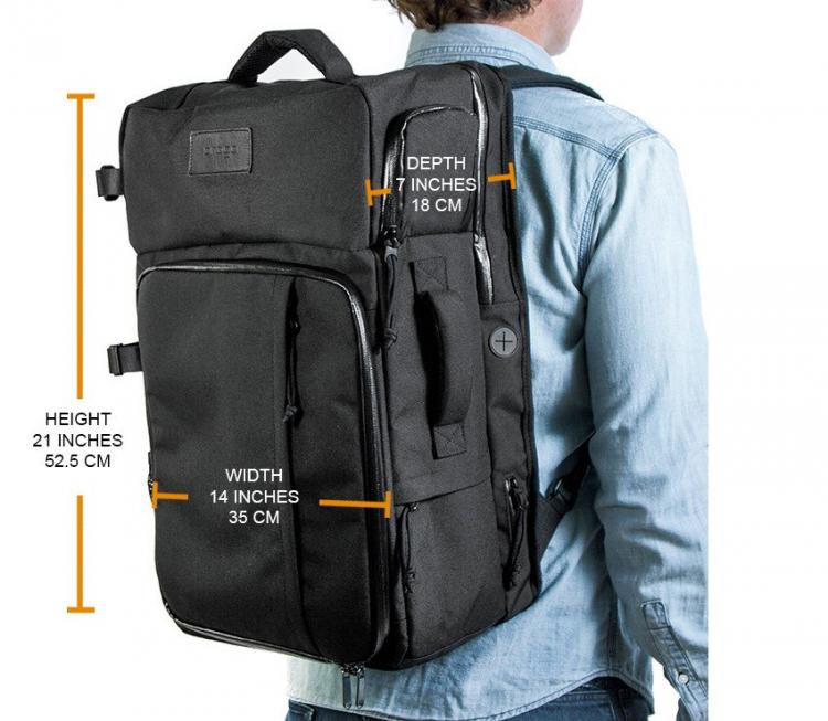 Progo Smart Travel Backpack With Integrated Removable Shelf