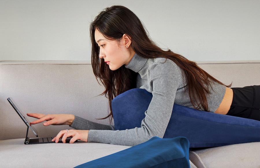 The Prone Pillow Is Designed To Comfortably Work or Read While Lying On  Your Stomach