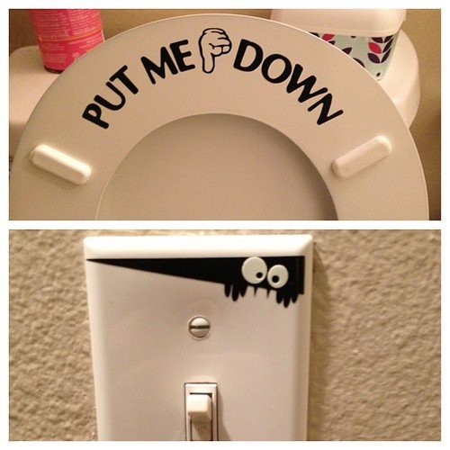 Put Me Down Toilet Seat Sticker