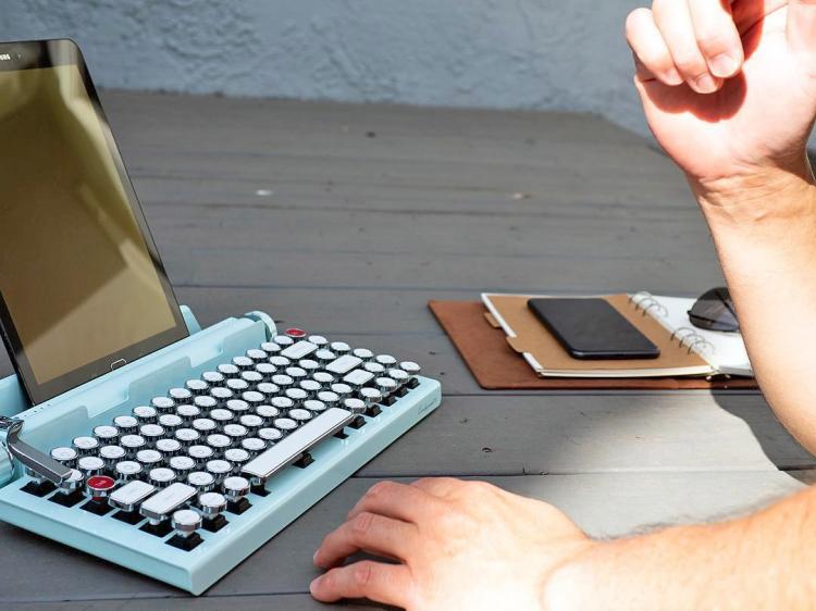 retro typewriter computer keyboard