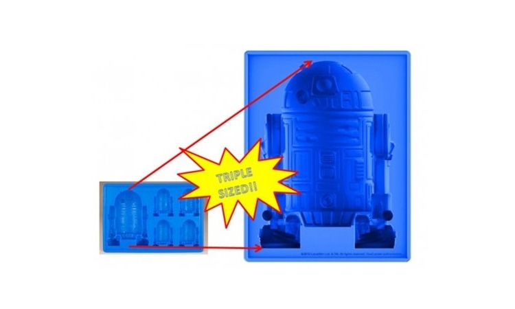 Star Wars R2-D2 Silicone Ice Cube Tray Jello Cookie Cake Mold by