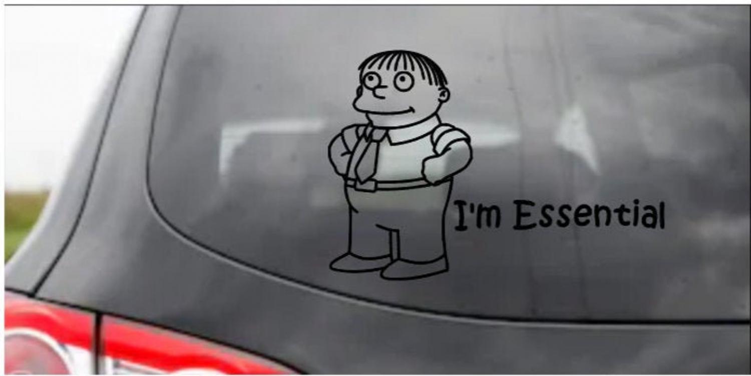 Ralph Wiggum I'm Essential Car Decal Sticker - Simpsons i'm essential