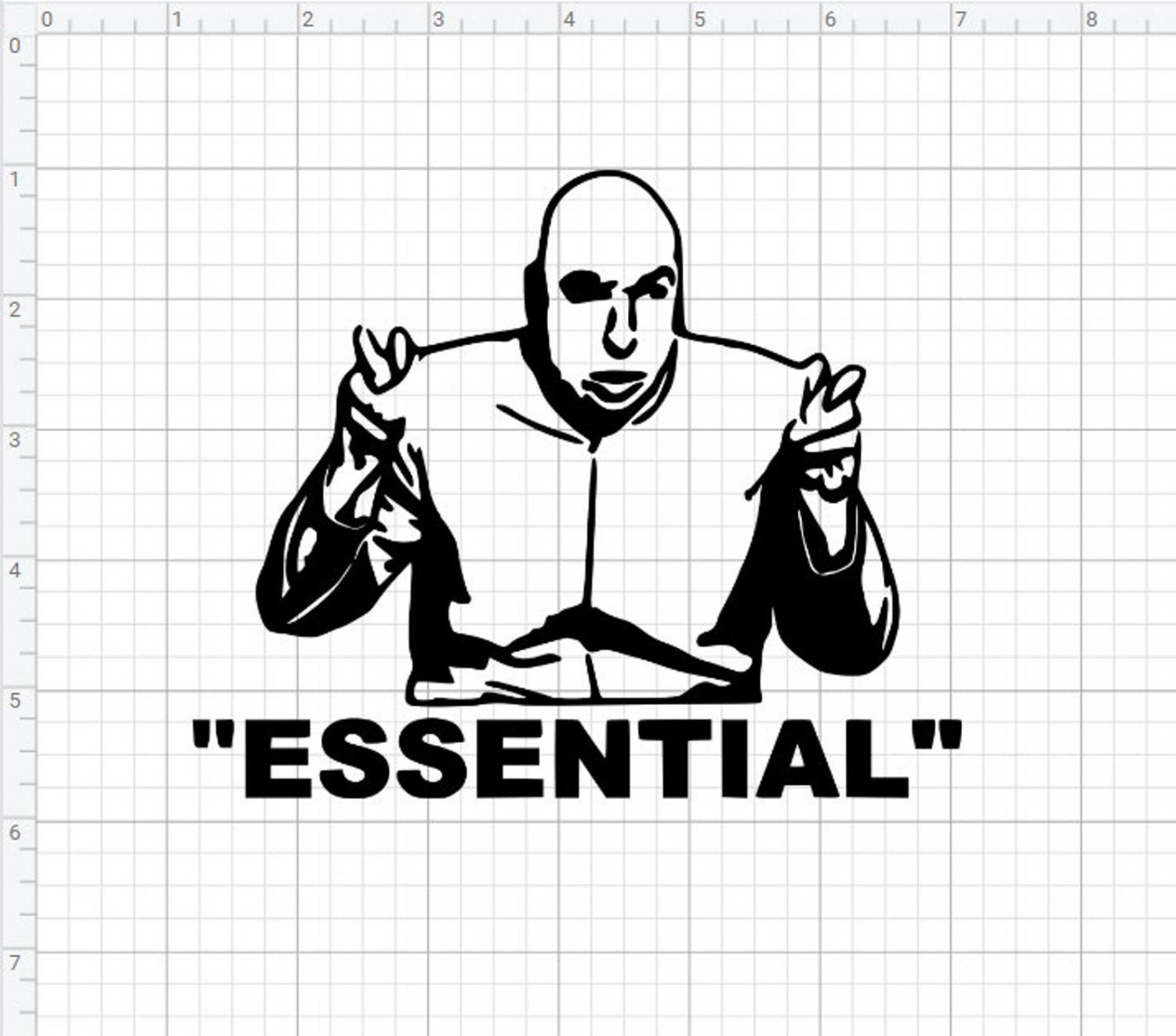 Austin Powers Dr. Evil Quote Fingers I'm essential car decal sticker.