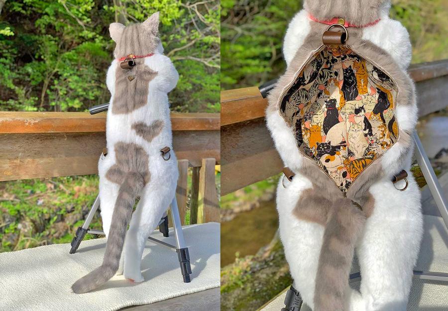 Mottle initial crash This Cat Backpack Looks Like a Real Live Cat