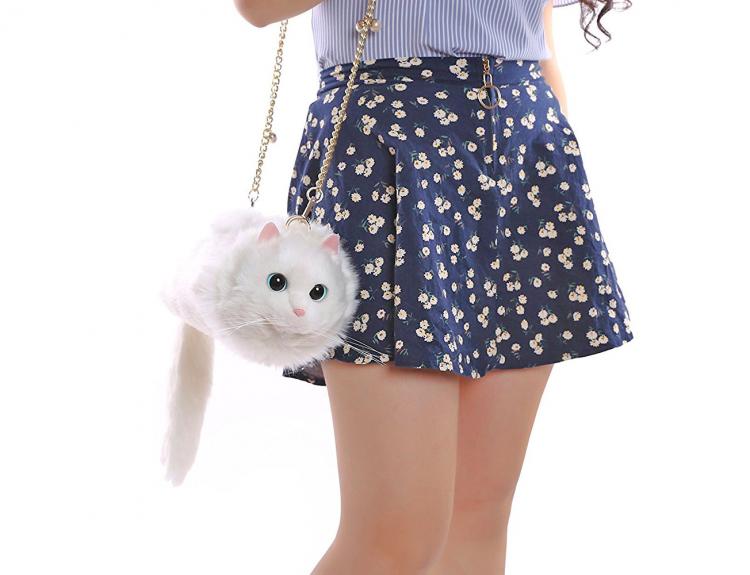 Realistic Cat Shoulder Bag - Cat Body Purse