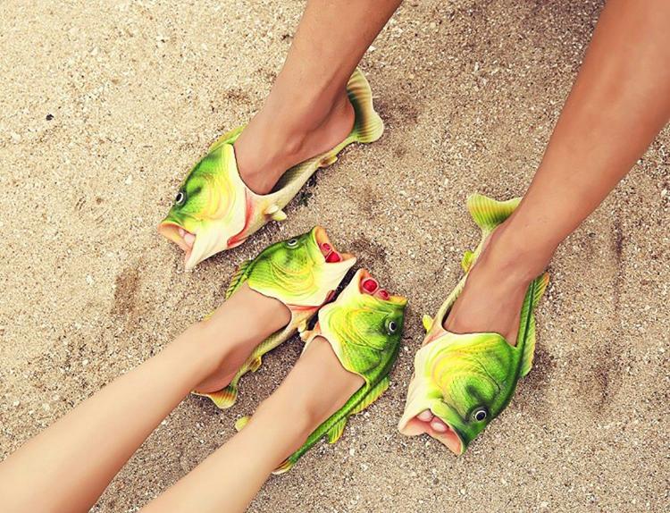 Realistic Fish Sandals - Fish shaped sandals - Fish slippers