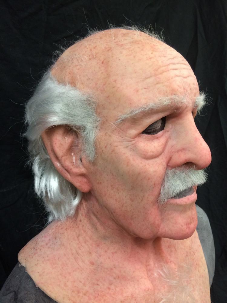 How to make old man skin for halloween mask | gail's blog