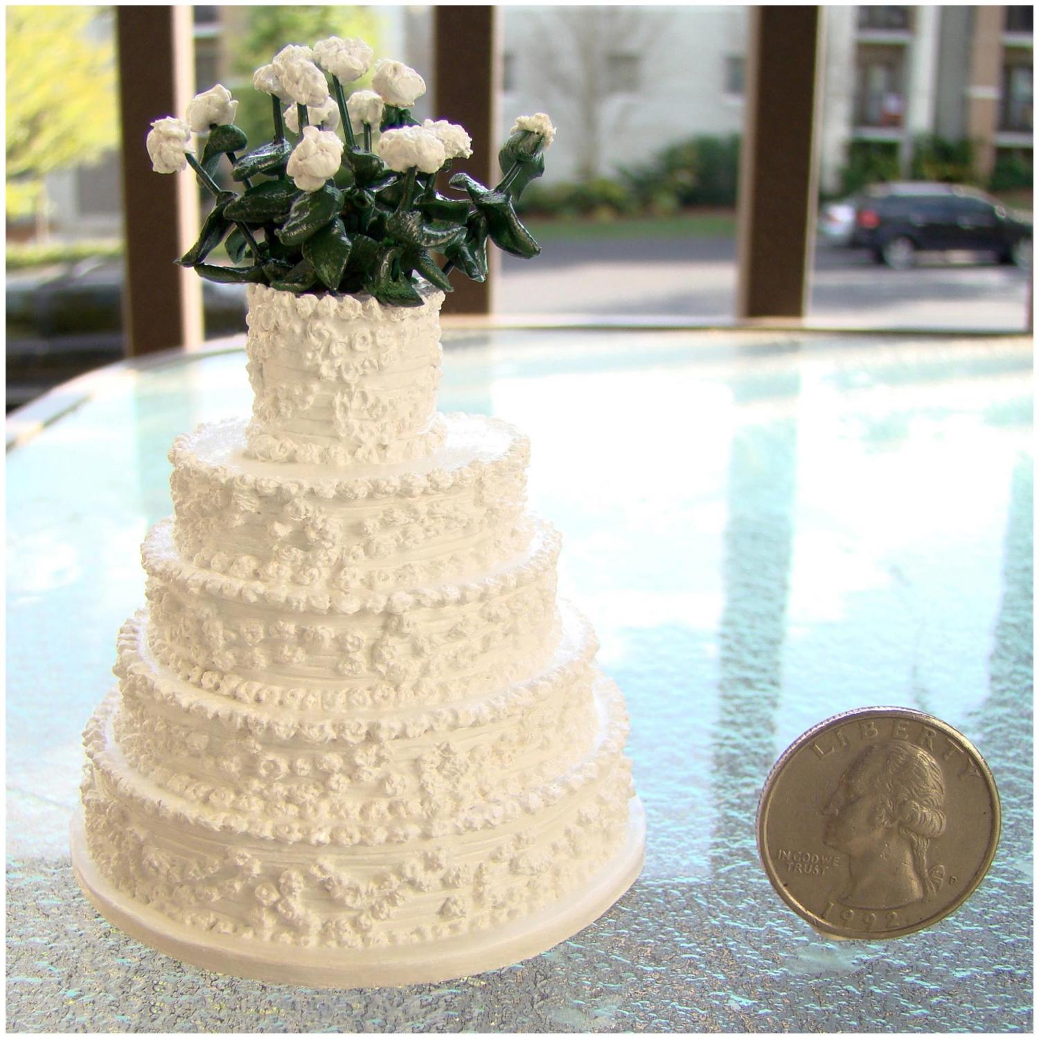 Mini Replica Wedding Cake Ornaments