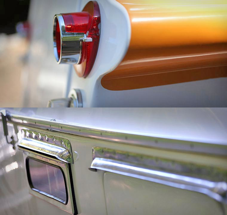 Retro Camper Boat - 1950's Teardrop trailer with row boat as roof of camper