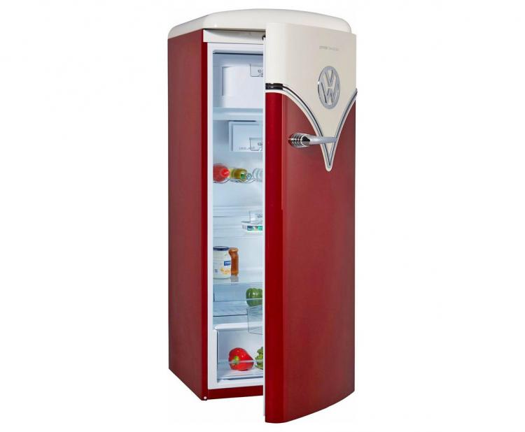 Retro VW Bus Refrigerator - Volkswagen hippy van Freestanding refrigerator - OBRB153R