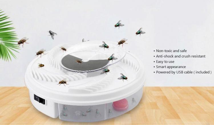 USB Powered Electric Fly Trap Automatic Flycatcher