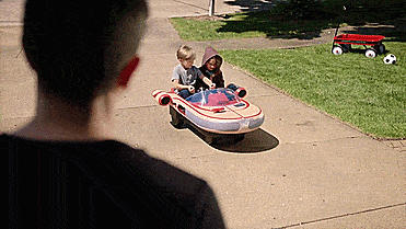 Kids Ride-On Star Wars Landspeeder Electric Toy Car - Star Wars Luke Skywalker's Ride On Landspeeder Hovering Car
