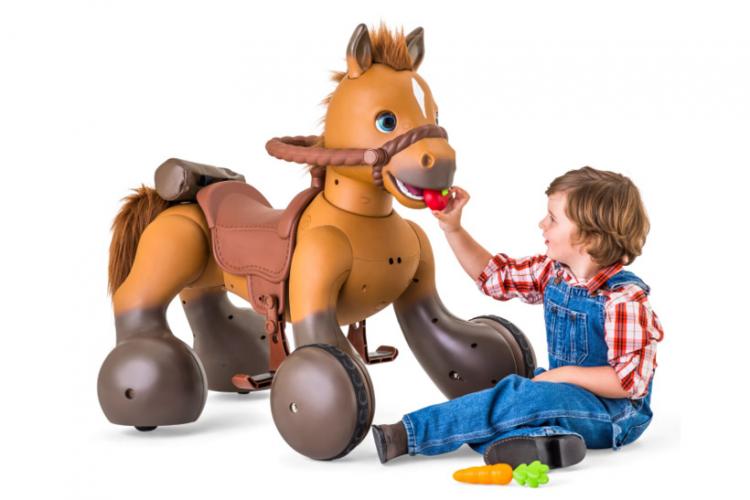 Rideamals - Interactive Pony Scooter - Ride-on Pony Scout dancing horse you can feed