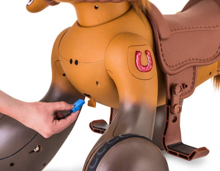 Rideamals - Interactive Pony Scooter - Ride-on Pony Scout dancing horse you can feed