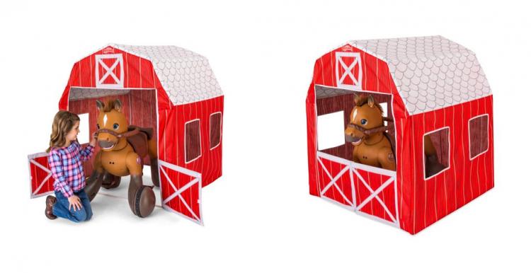 rideamals barn play tent