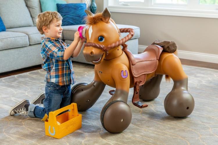 Rideamals - Interactive Pony Scooter - Ride-on Pony Scout dancing horse you can feed