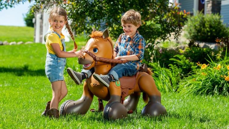 Rideamals - Interactive Pony Scooter - Ride-on Pony Scout dancing horse you can feed