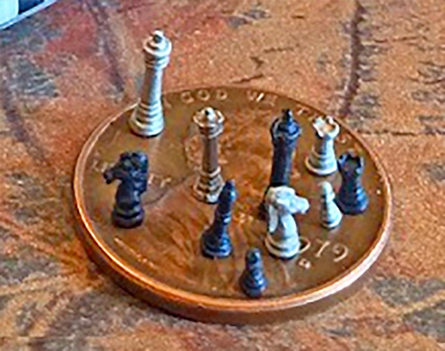 Ring Chess Board - Tiny chess board on top of ring