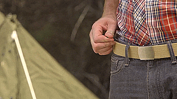 Ripcord Belt - Re-usable Paracord Belt - GIF