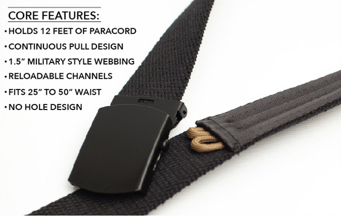Ripcord Belt - Re-usable Paracord Belt