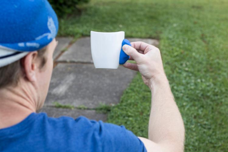 Rock Climbing Mug - Coffee Mug Made With Climbing Hold For Handle