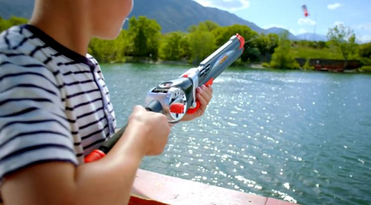 Rocket Kids Fishing Rod Launches Out a Bobber Instead Of Having To