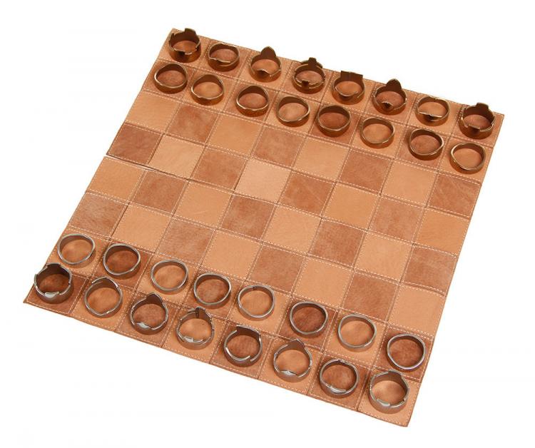 Roll up Leather Chess Board Personalized Chess Board Travel 