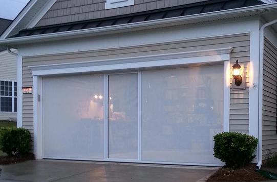Rolling Mosquito Screen Attaches To Your Garage Door Track - Lifestyle screens garage door bug screen with sliding door