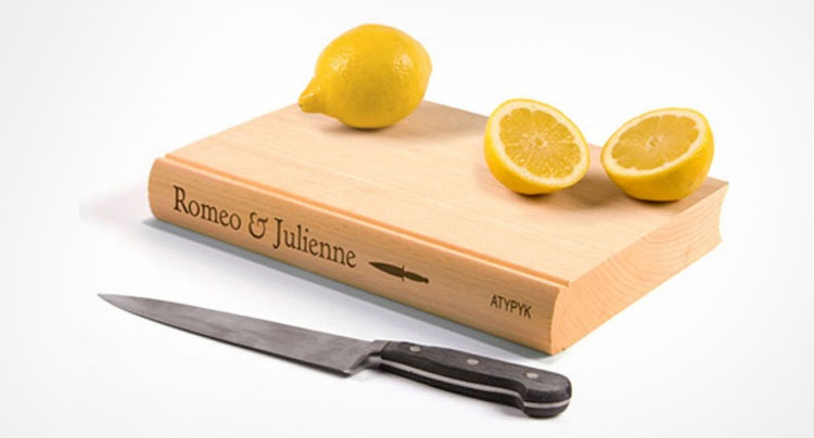 Romeo & Julienne Book Shaped Cutting Board