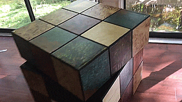 Rubick's Cube Cat Bed Table - Spinning Rubik's Cube Drawer Table