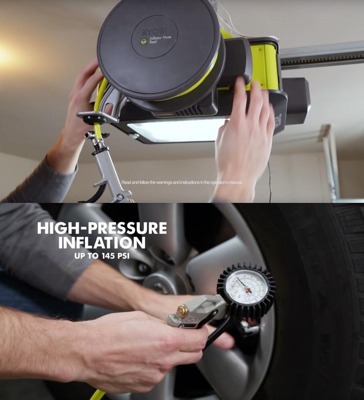 Ryobi garage door discount opener air inflator