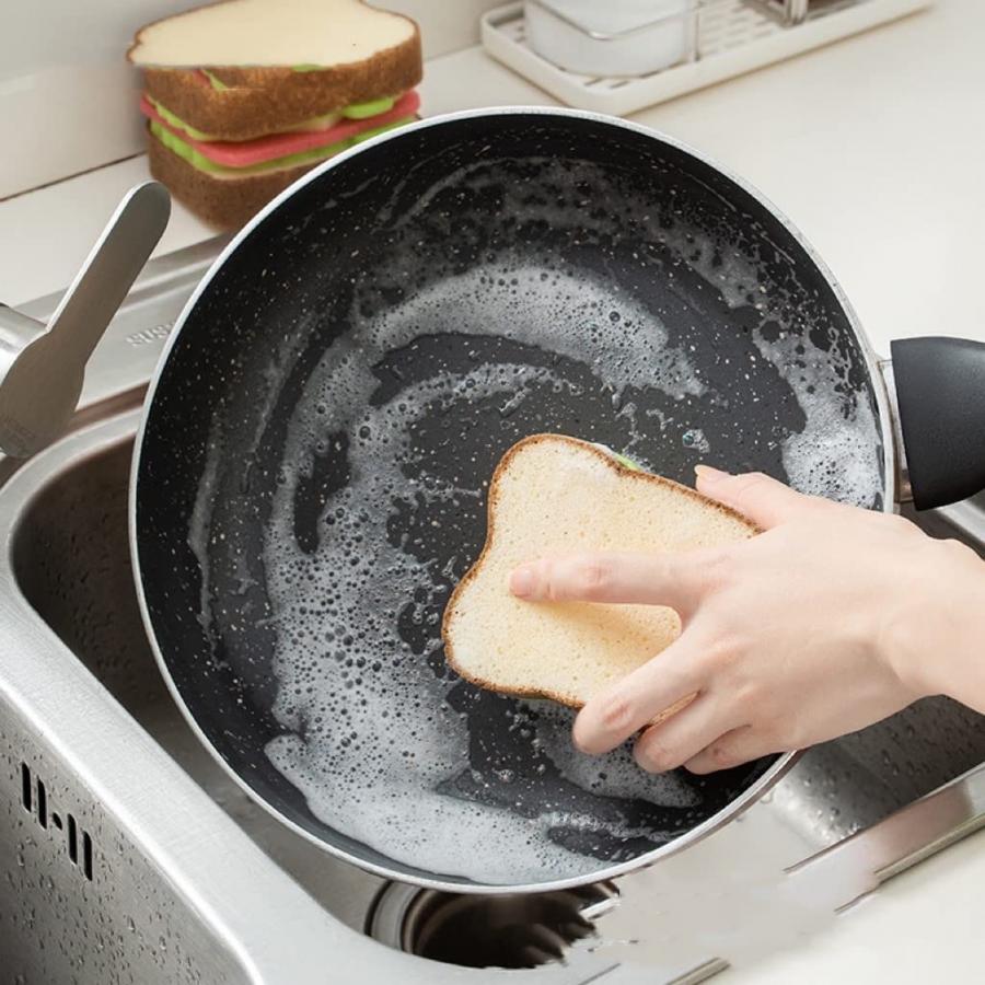 Creative Toast Shape Dish-washing Sponges Kitchen Cleaning