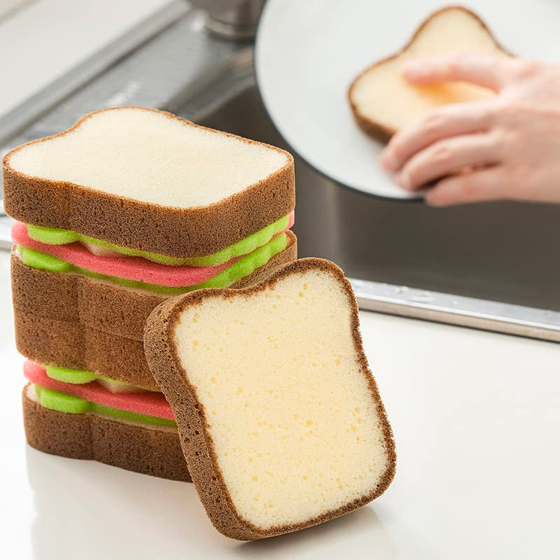 Sandwich and Bread Dish Washing Sponge A Fun Gift for Him or 