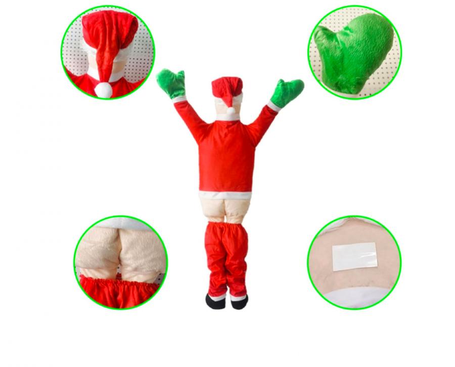 Santa With Pants Down Outdoor Christmas Decoration