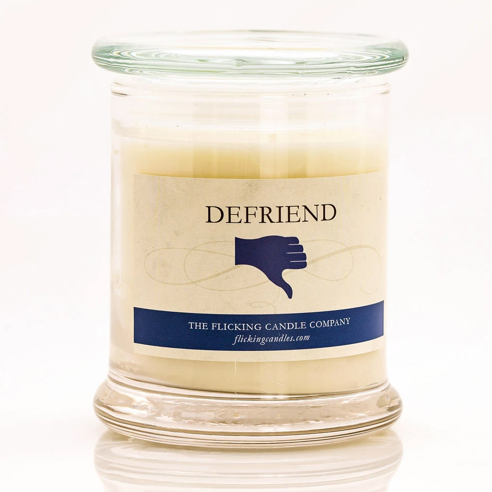 Defriend Funny Scented Candle