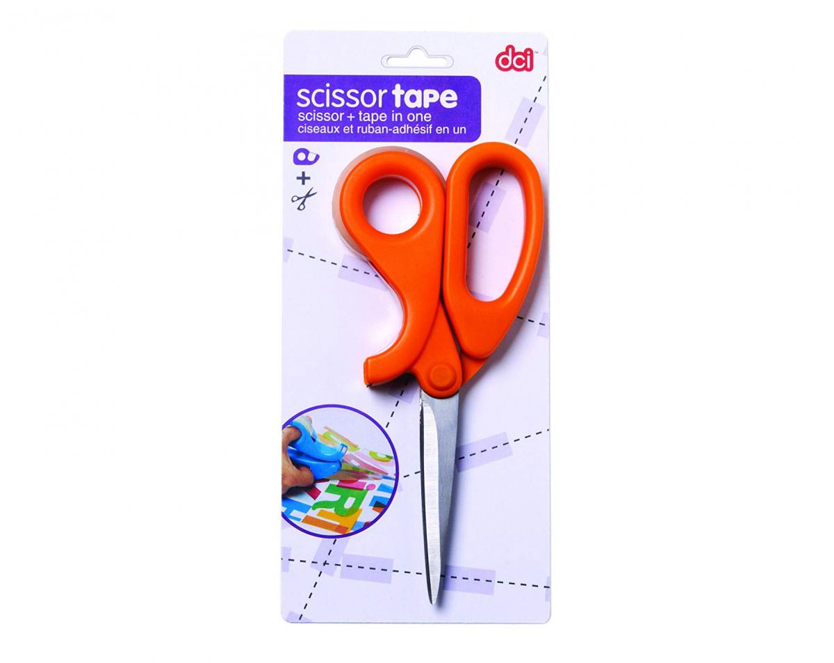 Scissors Tape Combo Gift Wrapping Tool - Roll of tape built into scissors