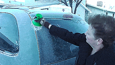 Pro-Noke 2 Pcs Ice Scraper Round Magic Cone Shaped Ice Scraper Snow Shovel Tool for Car Windshield Windscreen Green 