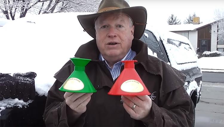 This Ingenious Cone-Shaped Ice Scraper Makes Windshield Scraping