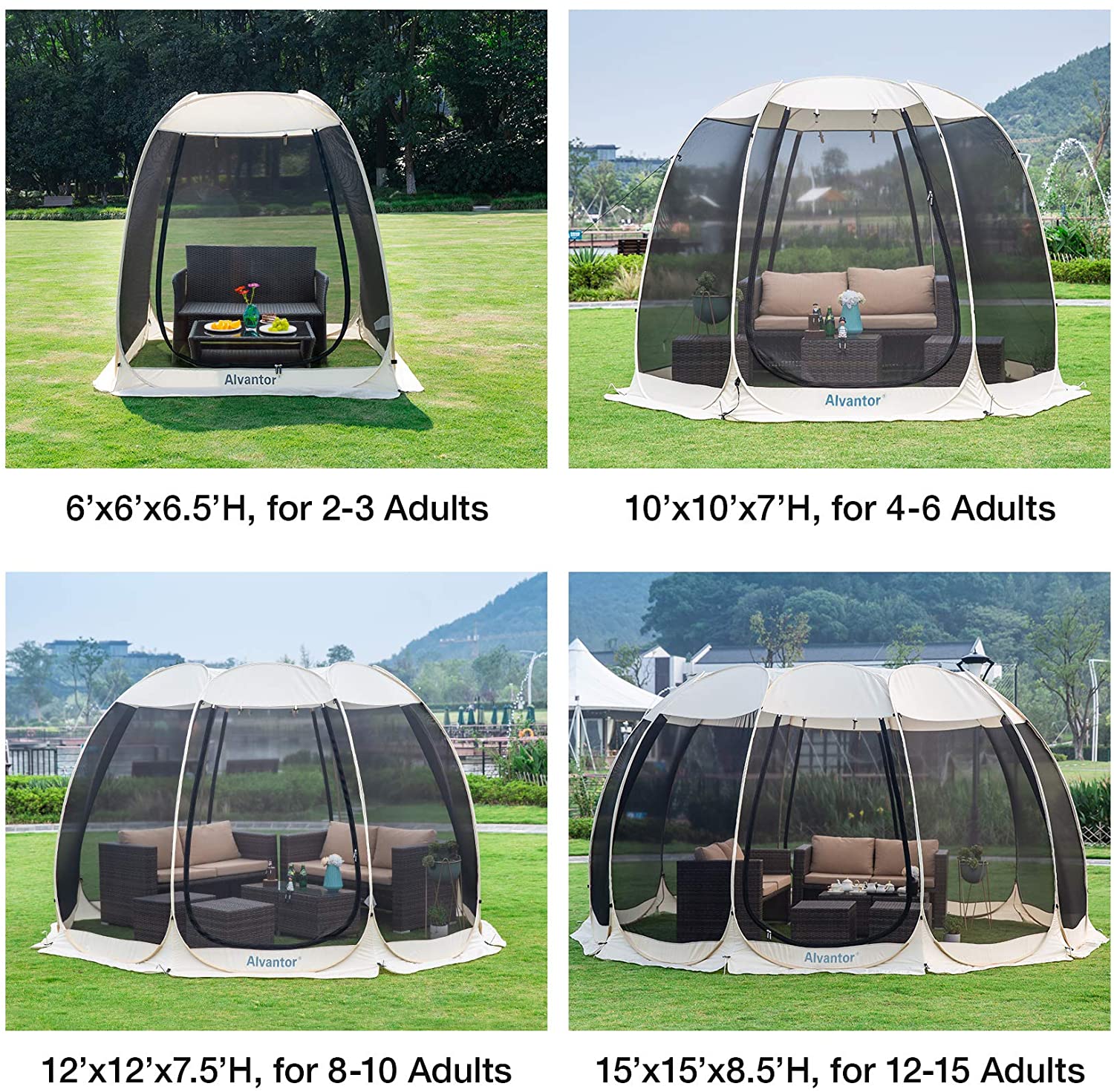 portable screened-in porch - instant pop-up screened tent gazebo
