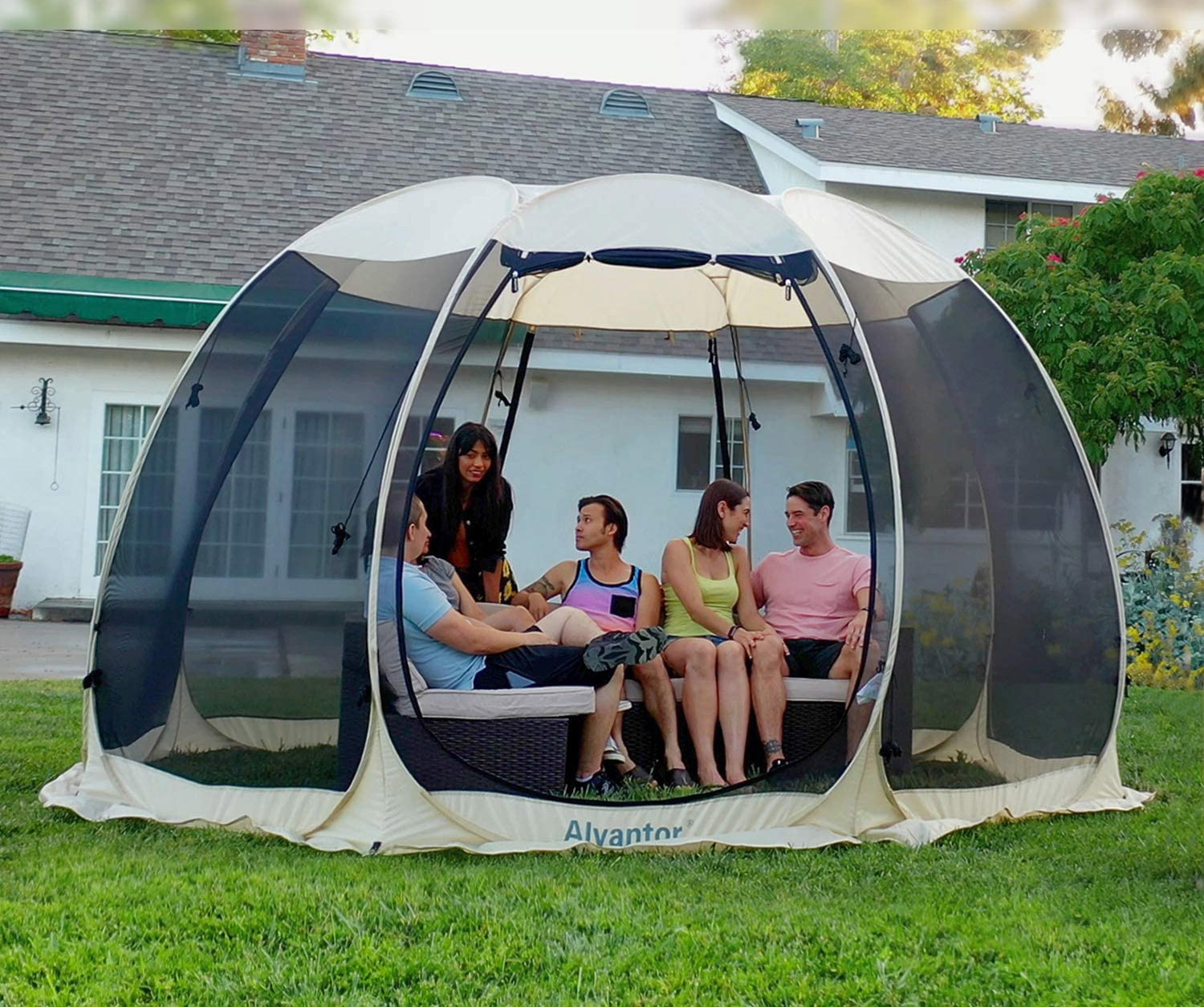 portable screened-in porch - instant pop-up screened tent gazebo