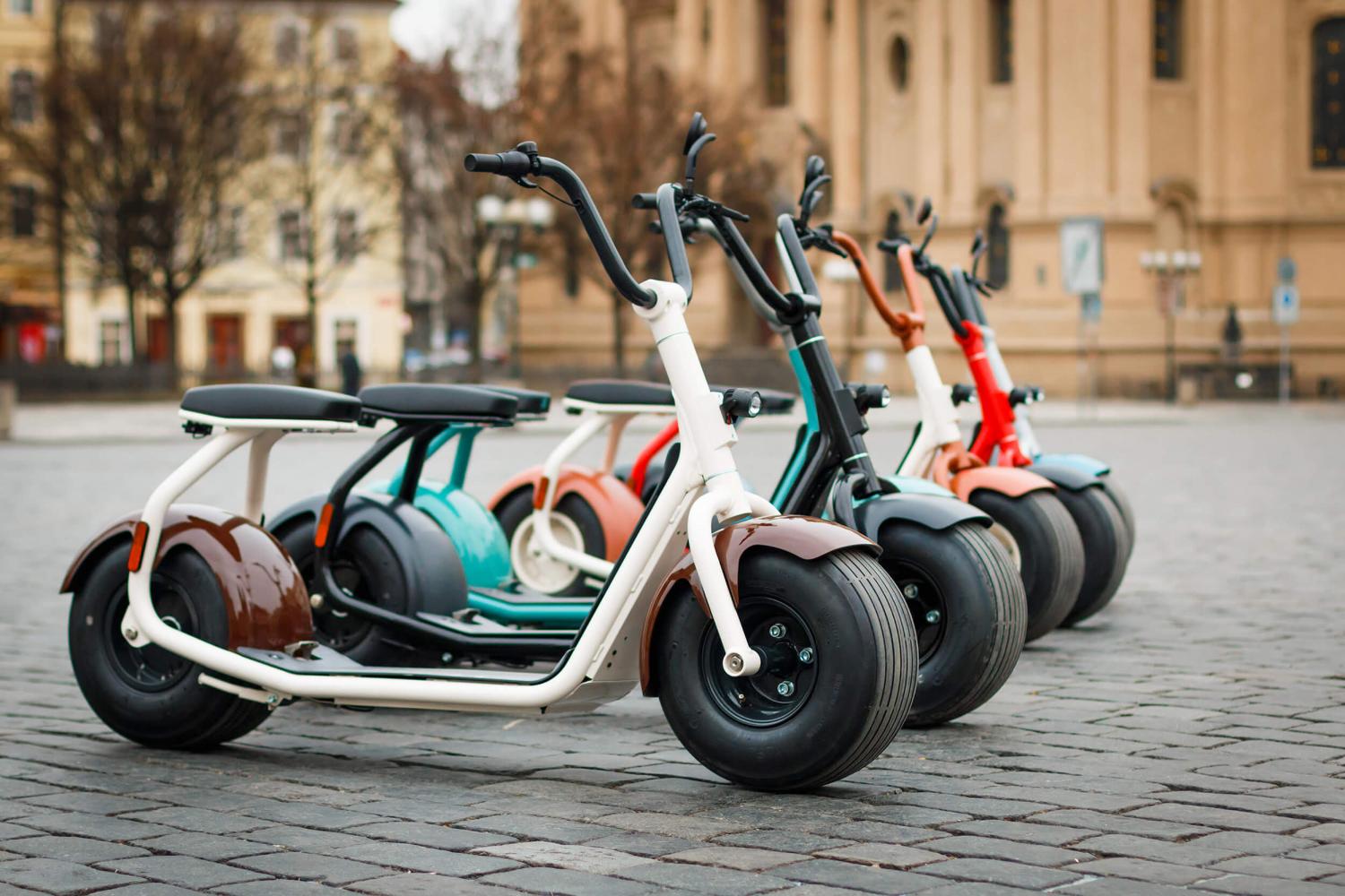 The Scrooser Is An Electric Kick Paddle Scooter Combined With A Moped